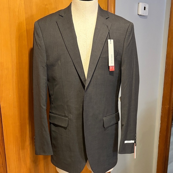 Perry Ellis Charcoal Striped Sport Coat NWT Wool Blend